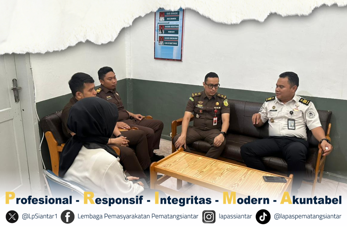 Koordinasi dengan Kejaksaan Negeri Simalungun, Lapas Pematangsiantar Perkuat Sinergi Pelayanan Pemasyarakatan